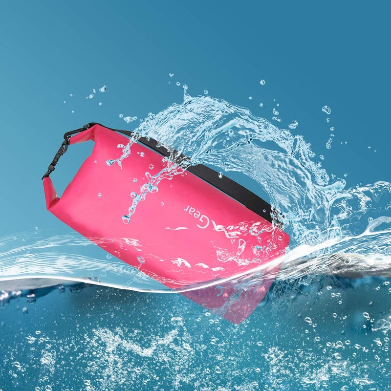 OMGear Waterproof Dry Bag Backpack Waterproof Phone Pouch 40L/30L/20L/10L/5L Floating Dry Sack For Kayaking Boating Sailing Canoeing Rafting Hiking Camping Outdoors Activities (Pink2, 20L) - Image 5